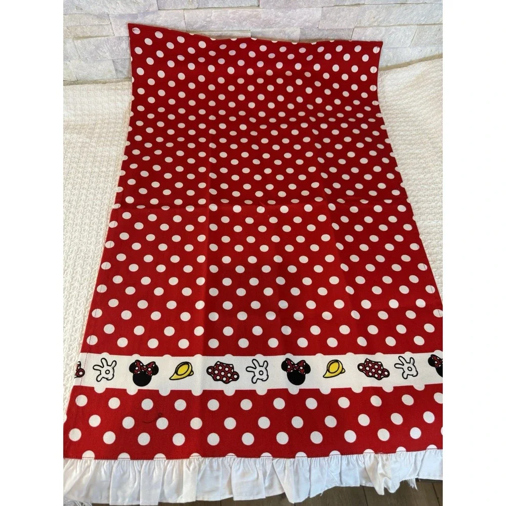 Disney Parks Kitchen Towels NWOTSet of 2 Mickey Minnie Red Polka Dot 100% Cotton